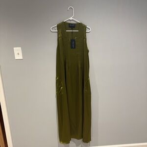 Olive Green Sleeveless Maxi Dress